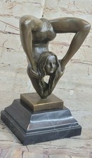 Abstract Modern Art Yoga Exercise  Statue Figurine Bronze Sculpture  by Pat SALE picture
