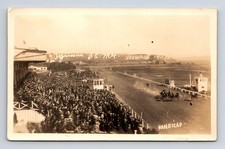 c1922 RPPC Horse Racing Track Tijuana Mexico Real Photo Postcard picture