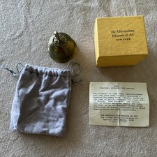 Vintage Metropolitan Museum of Art Russian Bell Brass Ornament w/ Box & Card picture