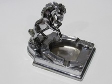 VTG 1960's WHITE TRUCK ASHTRAY RARE HOOD ORNAMENT CIGAR EMBLEM GAS OIL ADV TX picture