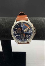 AVI-8 Men's Meca-Quartz Chronograph Watch 42mm Stainless Steel Brown Leather picture