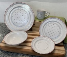 Victoriana by Japan - 5 Pc Place Setting for 8- DISCONTINUED PATTERN Pink Rose picture