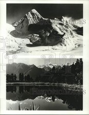 1982 Press Photo New Zealand's Alps, and Fox Glacier reflected in Lake Matheson picture