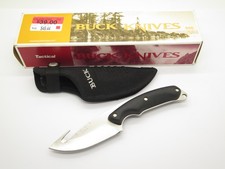 2003 Buck 693 Alpha Hunter Black Handle Fixed Blade Guthook Knife picture
