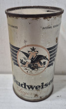 Vintage 1940s Budweiser Empty Been Can Flat Top Opened w/Opening Instructions picture