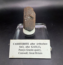 RARE Cassiterite After Orthoclase Pseudomorph Cornwall UK Kohnen Collection picture