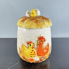 Vintage 1976 Sears Roebuck Chicken & Chick Canister Cookie Jar picture