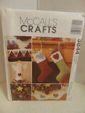 McCall Christmas Decorations Stocking Ornaments Tree Skirt #3844 Pattern UNCUT picture