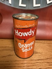 Howdy Orange Soda Can Flat Top Seven Up Research Can Atlanta Ga picture