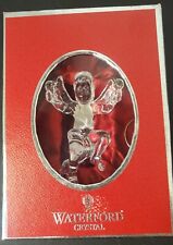Waterford Crystal ANGEL CHERUB Ornament With Chain And Enhancer in box Swinging picture