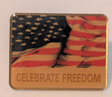 Celebrate Freedom American Flag Lapel Pin picture