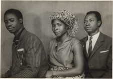 c. 1950's Woman and Two Young Men, Mali Photograph by SEYDOU KEITA [Stamped] picture