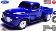 🎁🚦🆕 VERY RARE KEY CHAIN 1948~1950 FORD F-1 BLUE PICKUP TRUCK 💕GREAT GIFT💕🎁 picture
