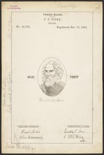 Photo:Y P Stone Henry W Longfellow Cigar Trade Mark 1883 Poet Brand picture