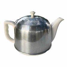 Vintage Vicki  Crackled IvoryGlaze Teapot with Aluminum Cover Insulated picture