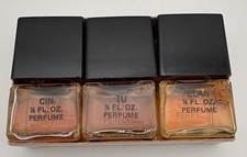 Vintage Coty 3 Piece Splash Perfume Set Elan Tu-Tu Cin Miniature Bottles 1/2oz picture