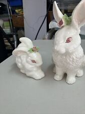 Vintage Ceramic Bunnies Set Of 2. Signed Bettoni picture