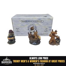 Boyds Bearly-Built Villages Kringle's Village Set of 3 Bears in hot tub picture