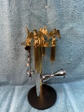 Vintage Unique Maxwell Phillips Mid-Century Brass Eagles Bar Set picture