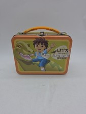 Go Diego Go Dinosaur Mission Metal Lunch Box Nickelodeon 2013 Tin Box Co 6x5 New picture