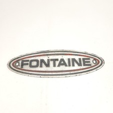 Vtg Fontaine Semi Trailer Metal Badge Emblem Heavy Sign picture