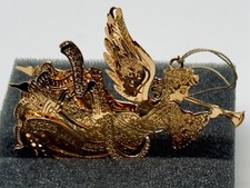 Stunning“99 Danbury Mint 23k Gold Plated Millennium Angel Christmas Ornament picture
