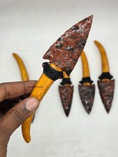 Large Mahogany Obsidian Arrowhead Decorative Collectible 6–7
