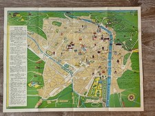 Vintage Illustrated Tourist Map of Florence Italy Firenze Landmarks Attraction picture