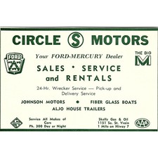 Circle S Motors Ford-Mercury Dealer 1957 Estes Park CO Ad AG4-H1 picture