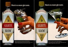 1983 • Gilbey's Gin • Lot of 2 Print Ad • 1980s  • iA.37 picture