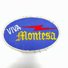 Viva Montesa Motorcycle Jacket Patch Embroidered Biker Blue Sew On Badge 4 1/2
