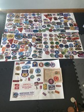 Vtg Lot of 225 Boy Scouts of America patches plus extra BSA items picture