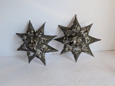 Vintage Punched Tin Christmas Star Ornaments picture