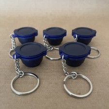 Tupperware Micro Urban Mill Miniature Keychain Dark Blue #8294 Set of 5 New picture