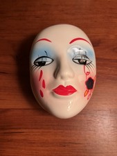 Vintage 1985 Pierrot Ceramic Trinket Box New  picture
