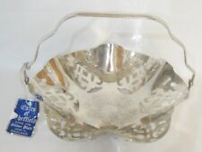Eales of Sheffield England Silverplate Pierced Basket Ruffled & Etched picture