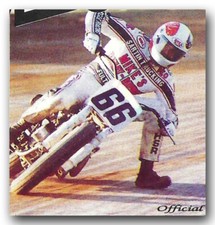 AMA FLAT DIRT TRACK TT XR750 MOTORCYCLE RACER #66 GEORGE ROEDER II TRADING CARD picture