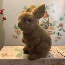 Standing Rabbit~Bank w/Stopper~Brown Fuzzy Material~6.25”H~Life Like~FREE SHIP~ picture