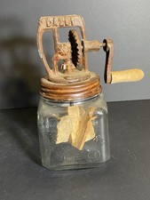 Antique Dazey Butter Churn Original Wood Paddles No 10 Rare 1 QT Size Authentic picture