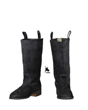 WW2 German Officer Men's Marching Leather Jack Boots Black, All Sizes Available picture