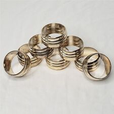 8 Elegance Silver Plated Napkin Rings picture