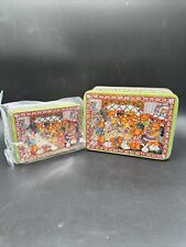 Vintage 1984 Enesco Bear Family  Tins Lot of 2 New And Unused Kitsch Multi Use. picture
