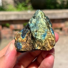 107g Small Natural Raw Ore Yellow Labradorite Quartz Crystal Mineral Specimen picture