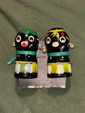 Vintage 1950's Wooden Disneyland's Adventureland Salt & Pepper Shaker picture