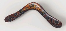 Handmade Australian Hand Painted Wooden Boomerang Travel Souvenir Gift picture