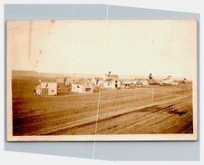 RPPC ~ Worden MT ~Yellowstone County Birdseye ~ Railroad depot in distance picture
