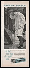 1962 SNEEZIN' SEASON Alka-Seltzer for Colds Health Care AD man on city street picture