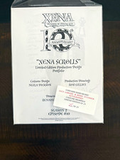 RARE Xena: Warrior Princess Signed Production Design Portfolio “Xena Scrolls” picture