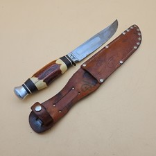 Vintage Carl Schlieper Solingen Germany Jim Bowie Stag Hunting Knife W/ Sheath picture