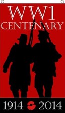 WWI CENTENARY 5x3 feet FLAG 150cm x 90cm 1914-2014 BRITISH MILITARY picture